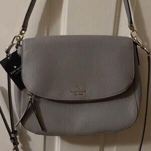 Kate Spade Elegant Gray Crossbody Bag
